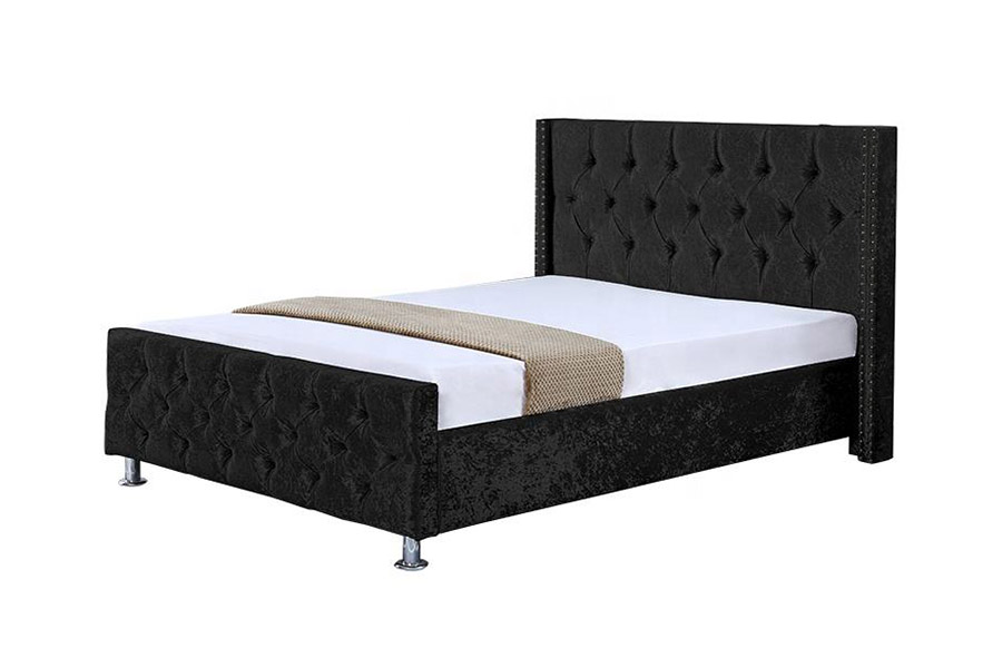 1357 Wooden frame leather material Upholstered Bed
