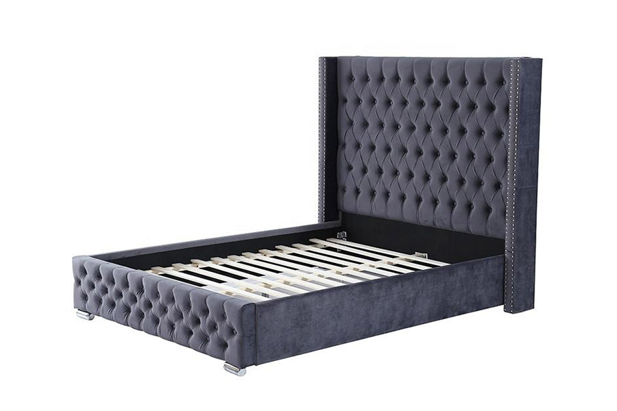 1351 Modern Luxury Design Wingback Bed Upholstered Bed
