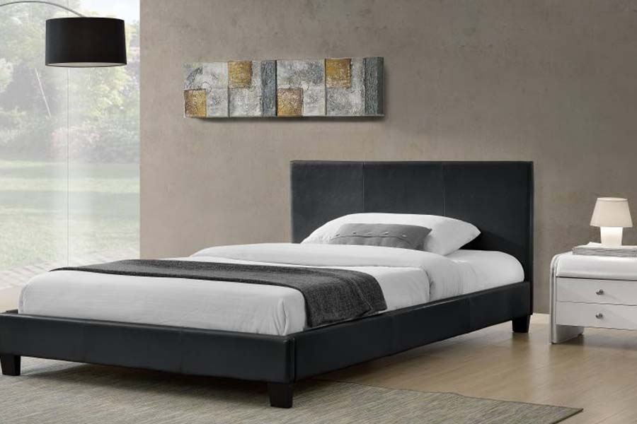 1864 Modern Simple Design PU Leather Bed Upholstered Bed