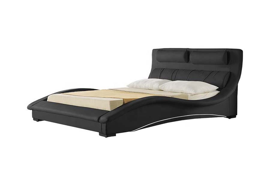 1840 Classic Curved Design Leather Upholstered Bed