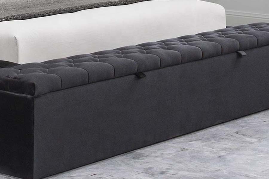 1578 Wooden Panel at Tufted Headboard Upholstered Bed