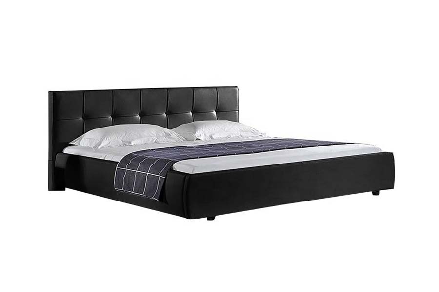 1813 White PU Soft Bed LED Upholstered Bed Frame