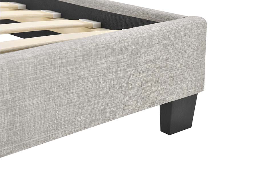 1803 Gray Linen Fabric Bed Soft Upholstery Upholstered Bed