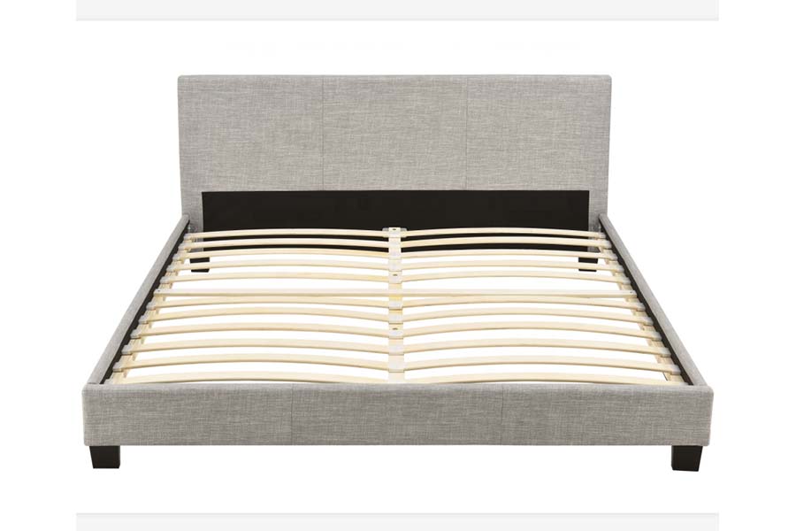 1803 Gray Linen Fabric Bed Soft Upholstery Upholstered Bed