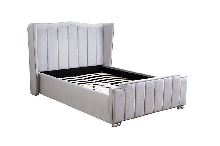 1562 Dekalidad na Velvet Upholstered Upholstered Bed