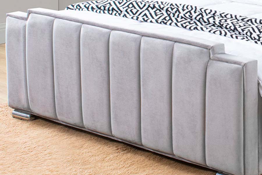 1562 Dekalidad na Velvet Upholstered Upholstered Bed