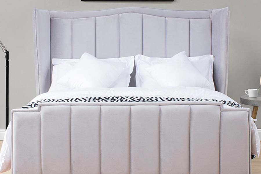 1562 Dekalidad na Velvet Upholstered Upholstered Bed
