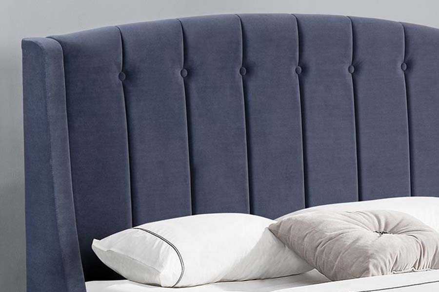 1663 Double Tufted Velvet Wood Bed Upholstered Bed