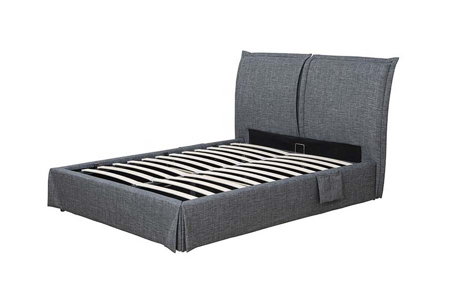 1530 Linen Fabric Upholstered Beds Upholstered Storage Bed Frame