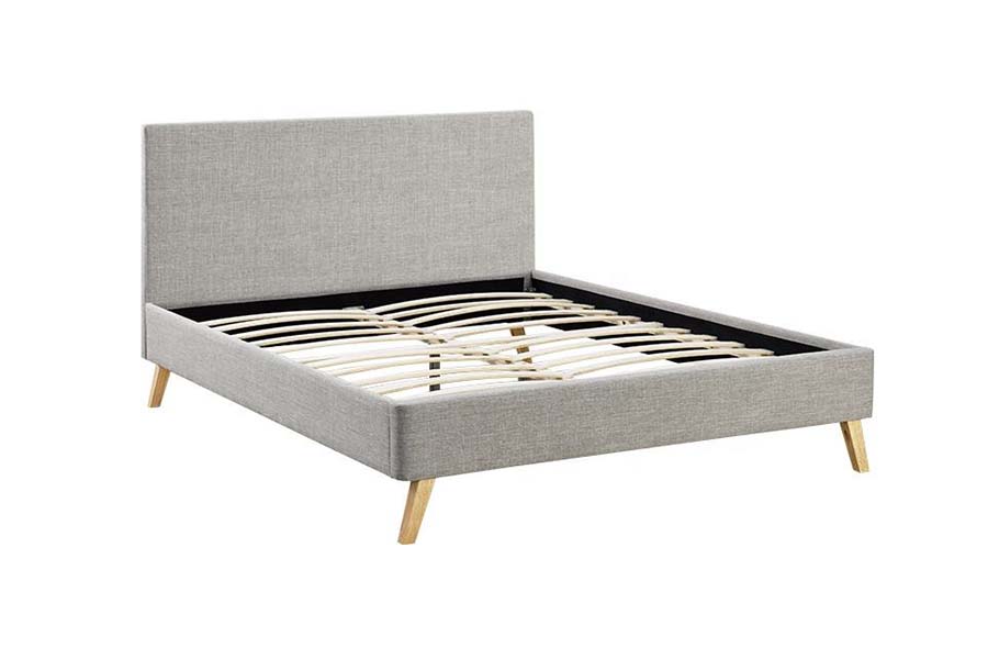 1525 Double Size Wooden Frame Soft Upholstery Upholstered Bed