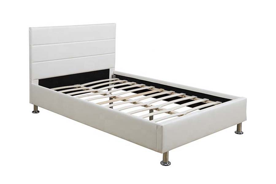 1639 Square Block Headboard Panel Upholstered Bed