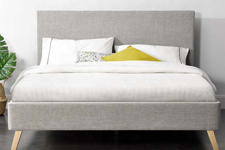 1525 Double Size Wooden Frame Soft Upholstery Upholstered Bed