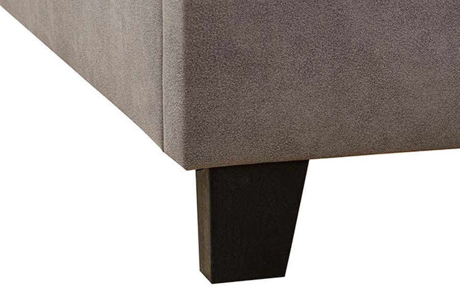 1618 Single Size Linen Solid Wood Velvet Upholstered Bed