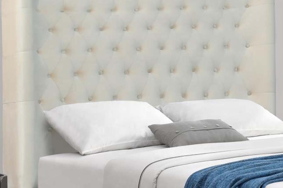 1500 Buttons Headboard Bed Fabric Bed Upholstered Bed