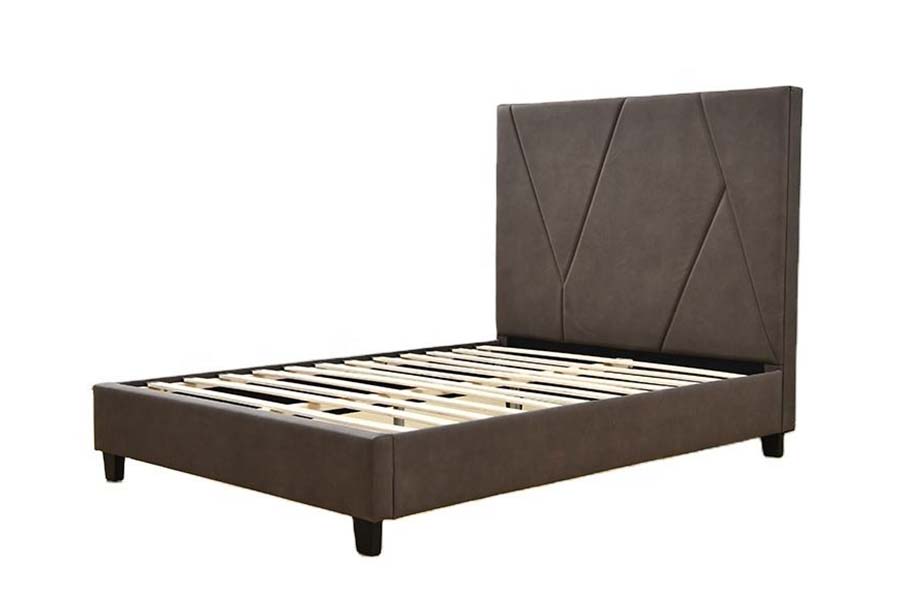 1615 Single Size Leather Bed Upholstered Bed