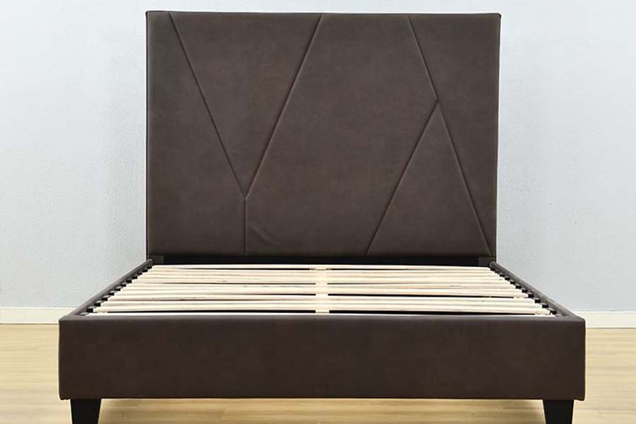 1615 Single Size Leather Bed Upholstered Bed