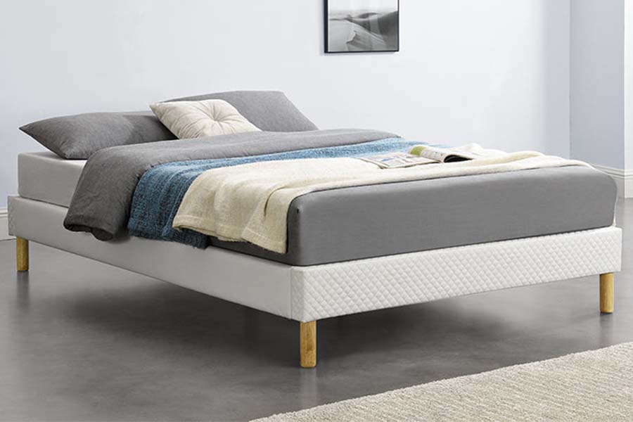 1469 High Bed na may PU Fabric Upholstered Bed