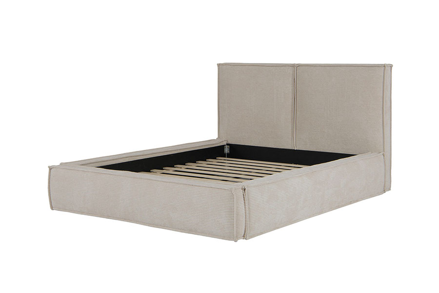 4213 Corduroy Fabric Tofu-Design Upholstered Bed