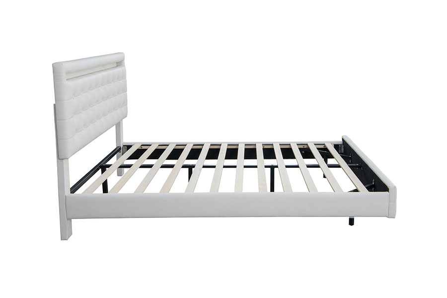 4209 King-Size Adjustable LED Upholstered Bed Frame