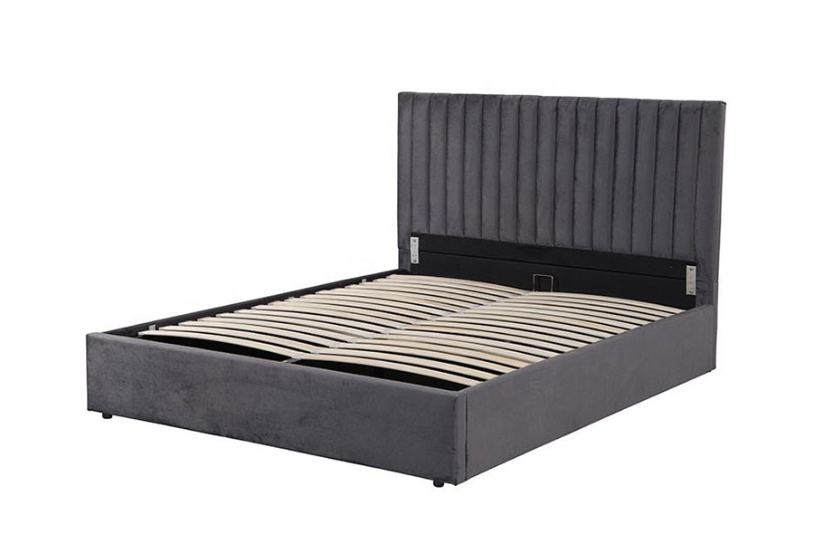 4088 Light Luxury Velvet Ottoman Storage Bed Frame