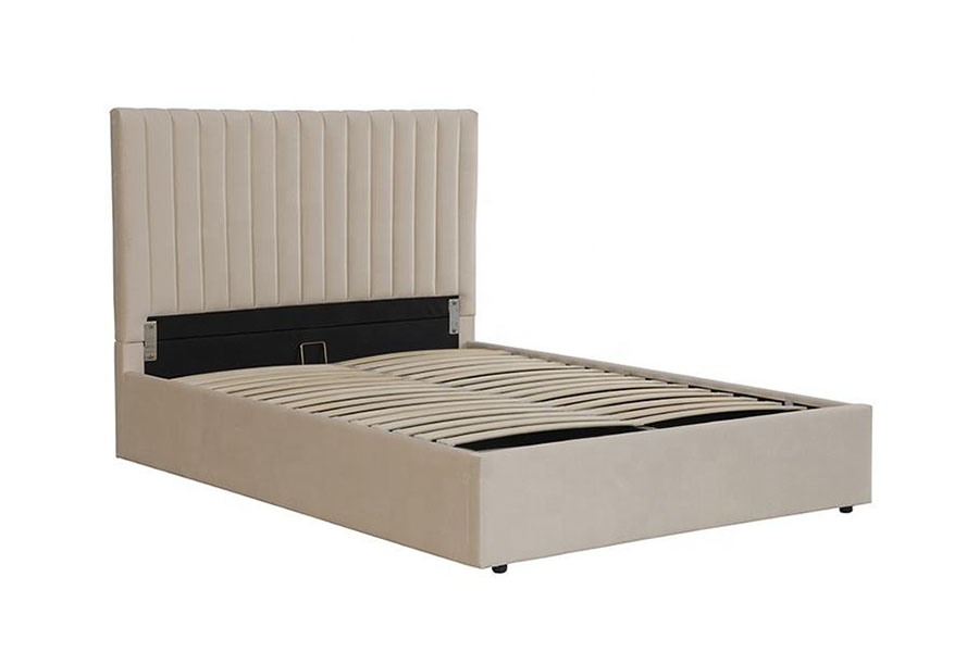 4088 Light Luxury Velvet Ottoman Storage Bed Frame