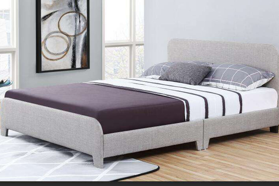 1142-3 Modernong Linen na Tela One-Box Package Upholstered Bed