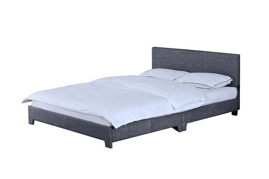 1142-2 American Style Linen Tela na Wooden Queen Bed Frame