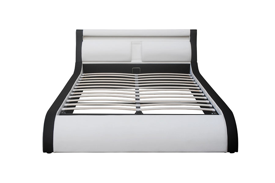 1175-1G Cushion Soft LED Gas Lift Ottoman PU Leather Bed