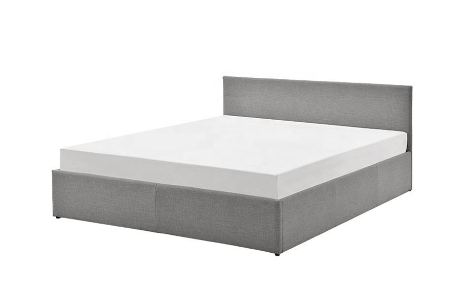 1166G King Ottoman Gas Lift PU Velvet Storage Bed Frame