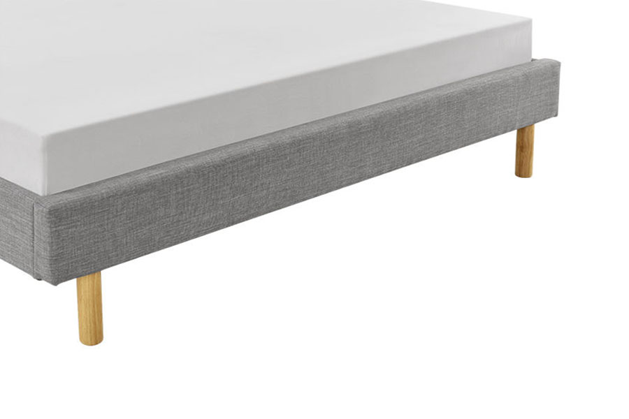 1159B Modern Wood Feet Linen na Tela na Mataas ang Kalidad na Single Bed