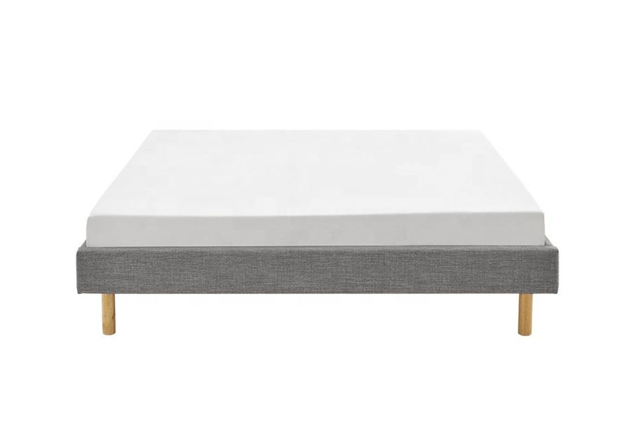 1159B Modern Wood Feet Linen na Tela na Mataas ang Kalidad na Single Bed