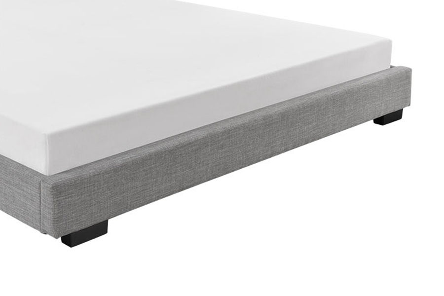 1159A King Queen Linen Solid Wood Frame Upholstered Bed