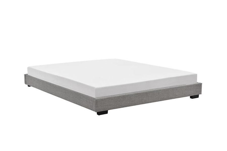1159A King Queen Linen Solid Wood Frame Upholstered Bed