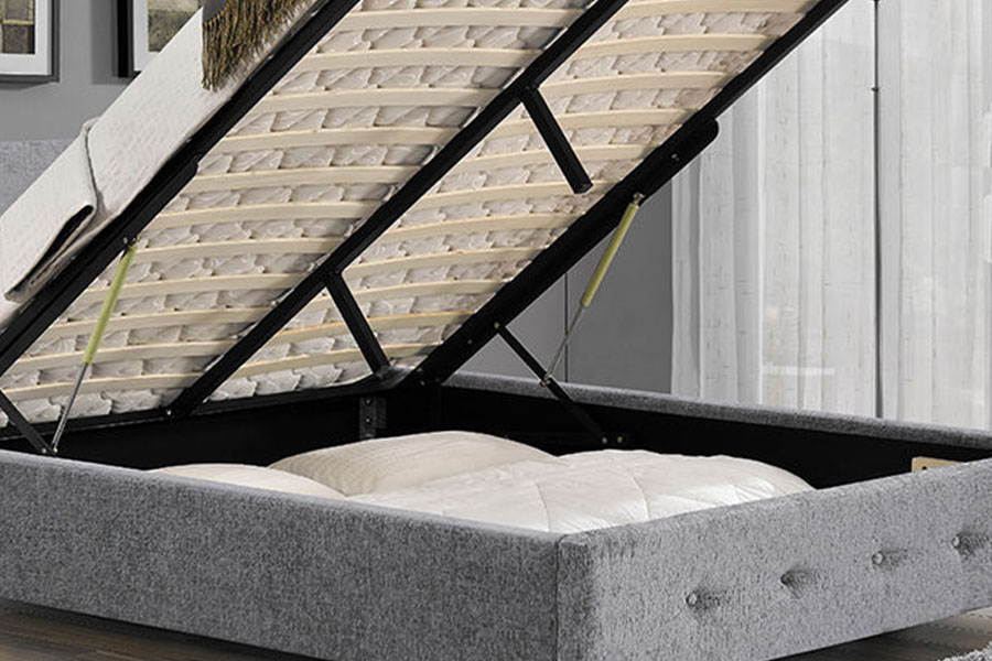 1191G Tela Ottoman King-Size Upholstered Storage Bed Frame