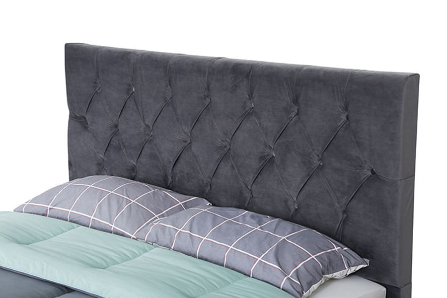 1406D Velvet King Wooden-Base Drawer Upholstered Storage Bed Frame