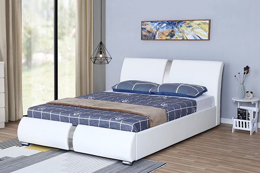 1285G Multi-Size Faux-Leather Ottoman Bedroom Storage Upholstered Bed Frame
