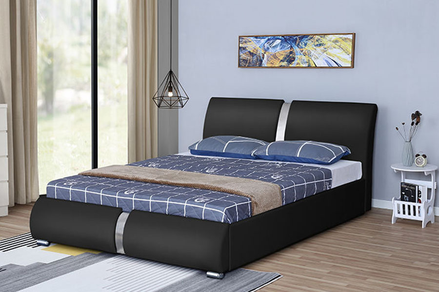 1285G Multi-Size Faux-Leather Ottoman Bedroom Storage Upholstered Bed Frame