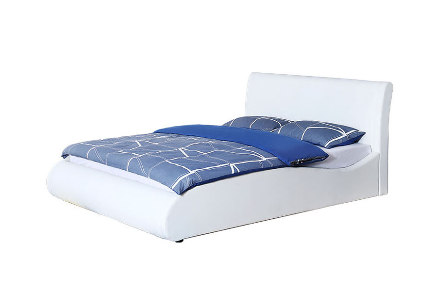1280G Soft-Headboard Faux-Leather Gas-Lift Bedroom Storage Bed Frame