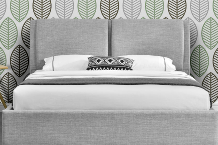 1256G Luxury Linen Ottoman Gas Lift Storage Upholstered Bed Frame
