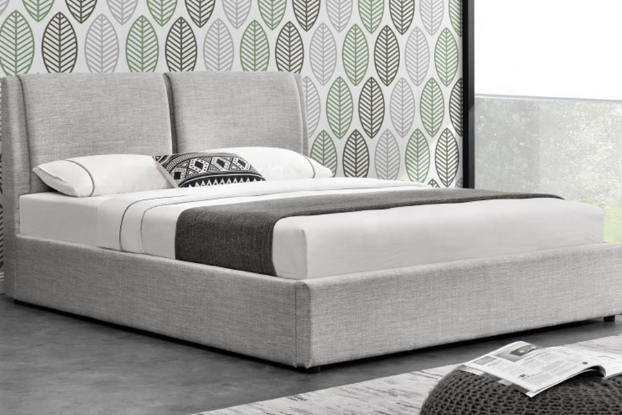 1256G Luxury Linen Ottoman Gas Lift Storage Upholstered Bed Frame