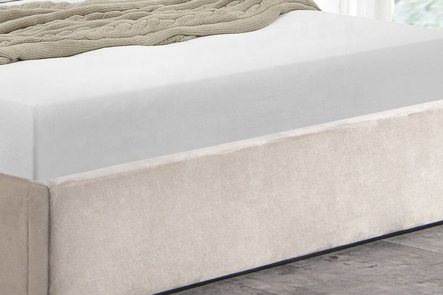 1250G Velvet Button-Headboard Ottoman Double Upholstered Storage Bed Frame