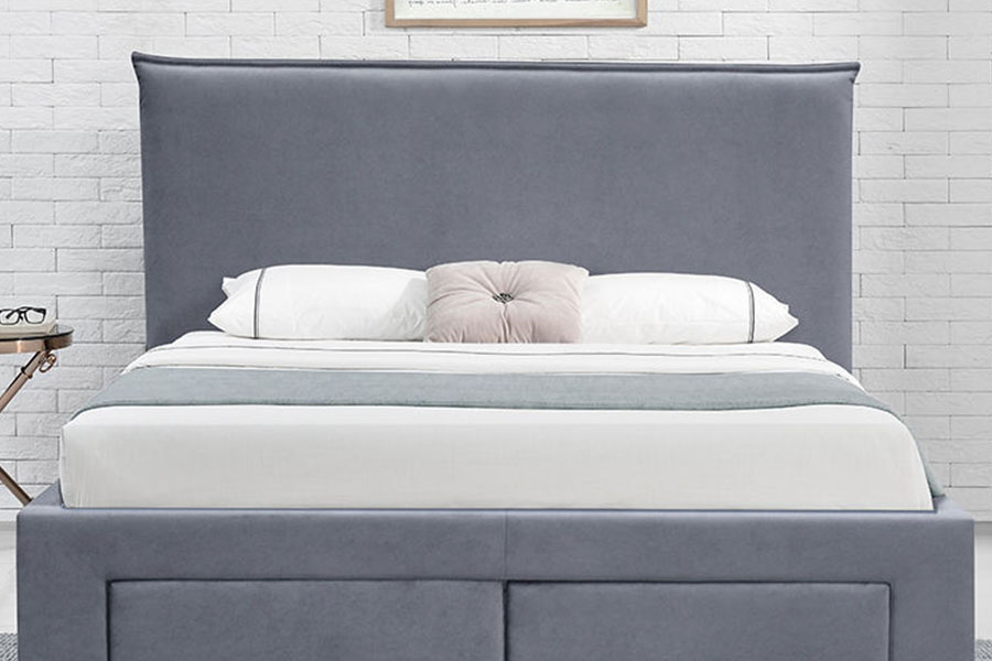 1243D No-Spring PU-Leather Drawer-Base Queen Storage Bed Frame